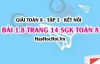 Bài 1.8 SGK Toán 8 tập 1 Kết nối tri thức